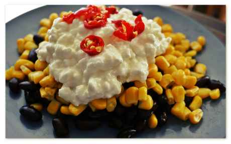 bean corn and cottage cheese salad
